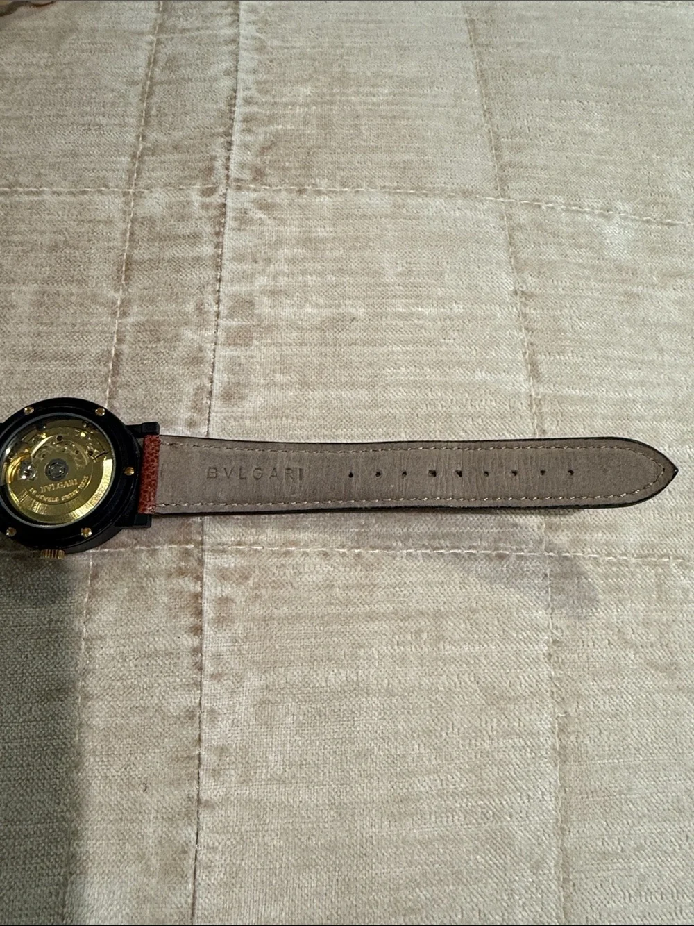 Bvlgari limited edition Houston carbon gold 33mm watch worn once